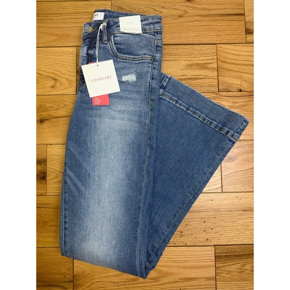 Lovervet High Rise Flare Jeans Size 27/5. Tummy Control Jeans. Vervet Medium - Picture 13 of 13